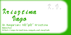 krisztina vago business card